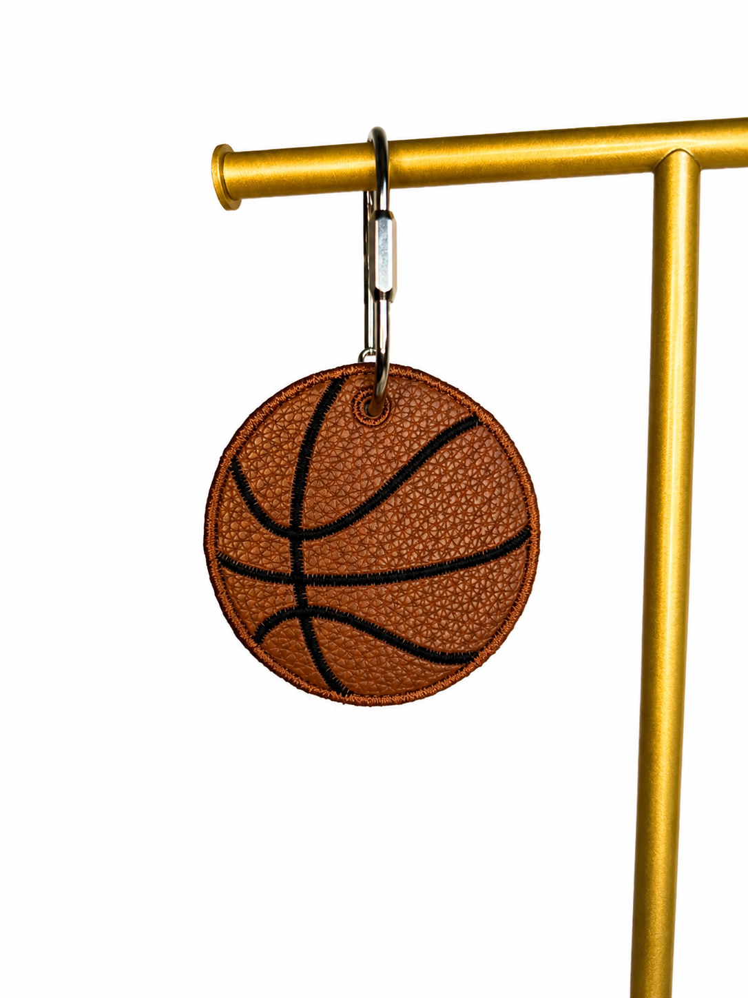 Personalized Genuine Leather Sports Keychain | Custom Basketball, Football, Soccer & Baseball Name Keychain | Athlete Gift