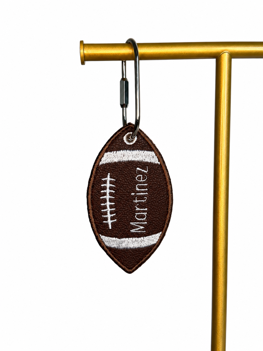 Personalized Genuine Leather Sports Keychain | Custom Basketball, Football, Soccer & Baseball Name Keychain | Athlete Gift