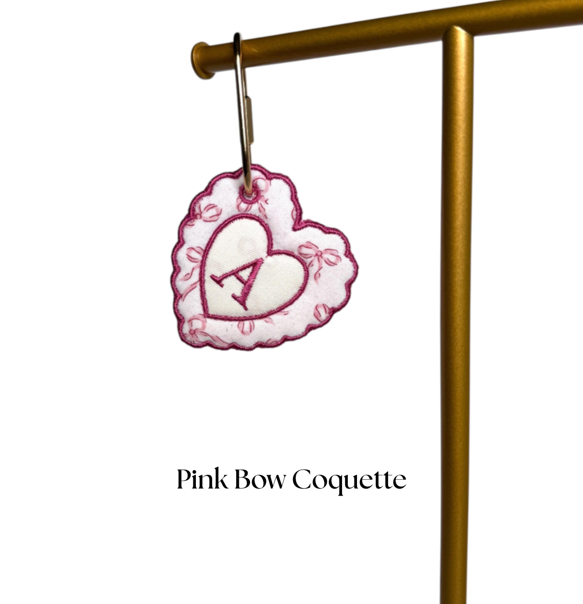 Double Heart Scalloped  Bag Tag