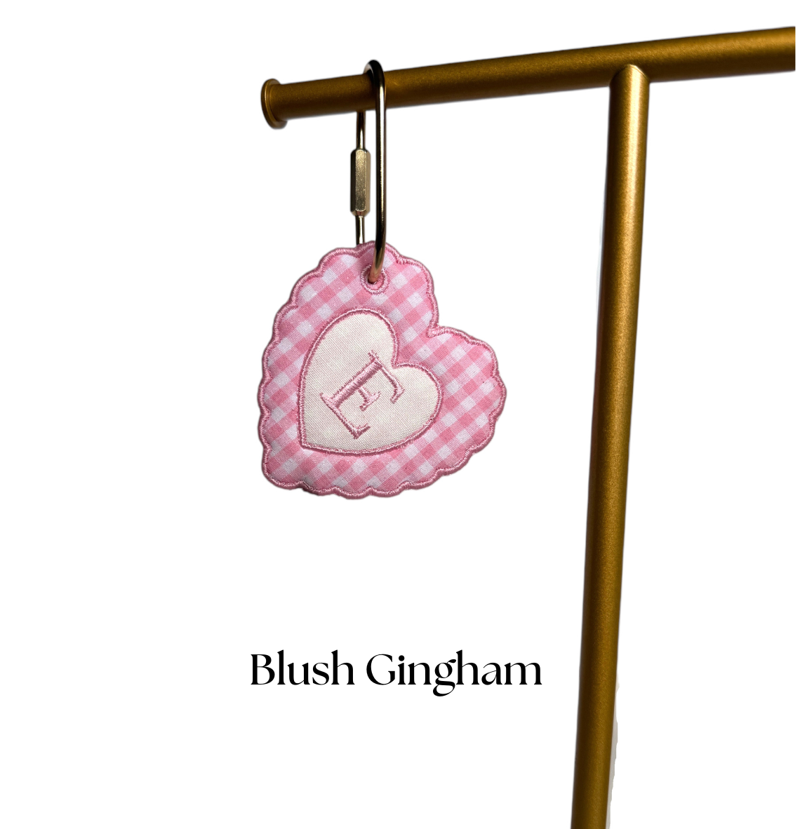Double Heart Scalloped  Bag Tag