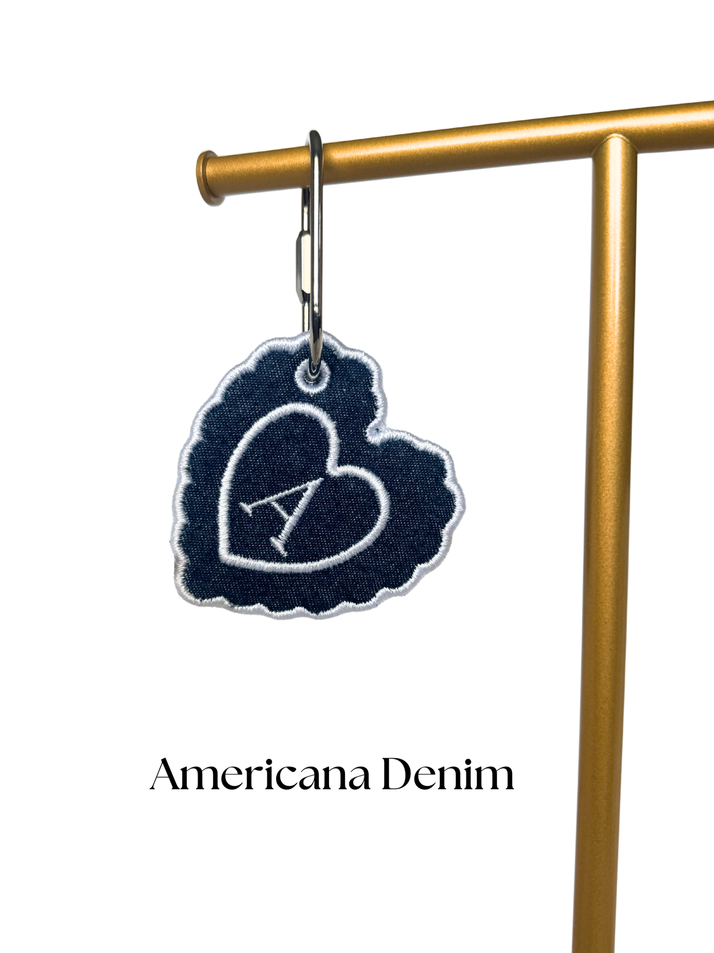 Double Heart Scalloped  Bag Tag