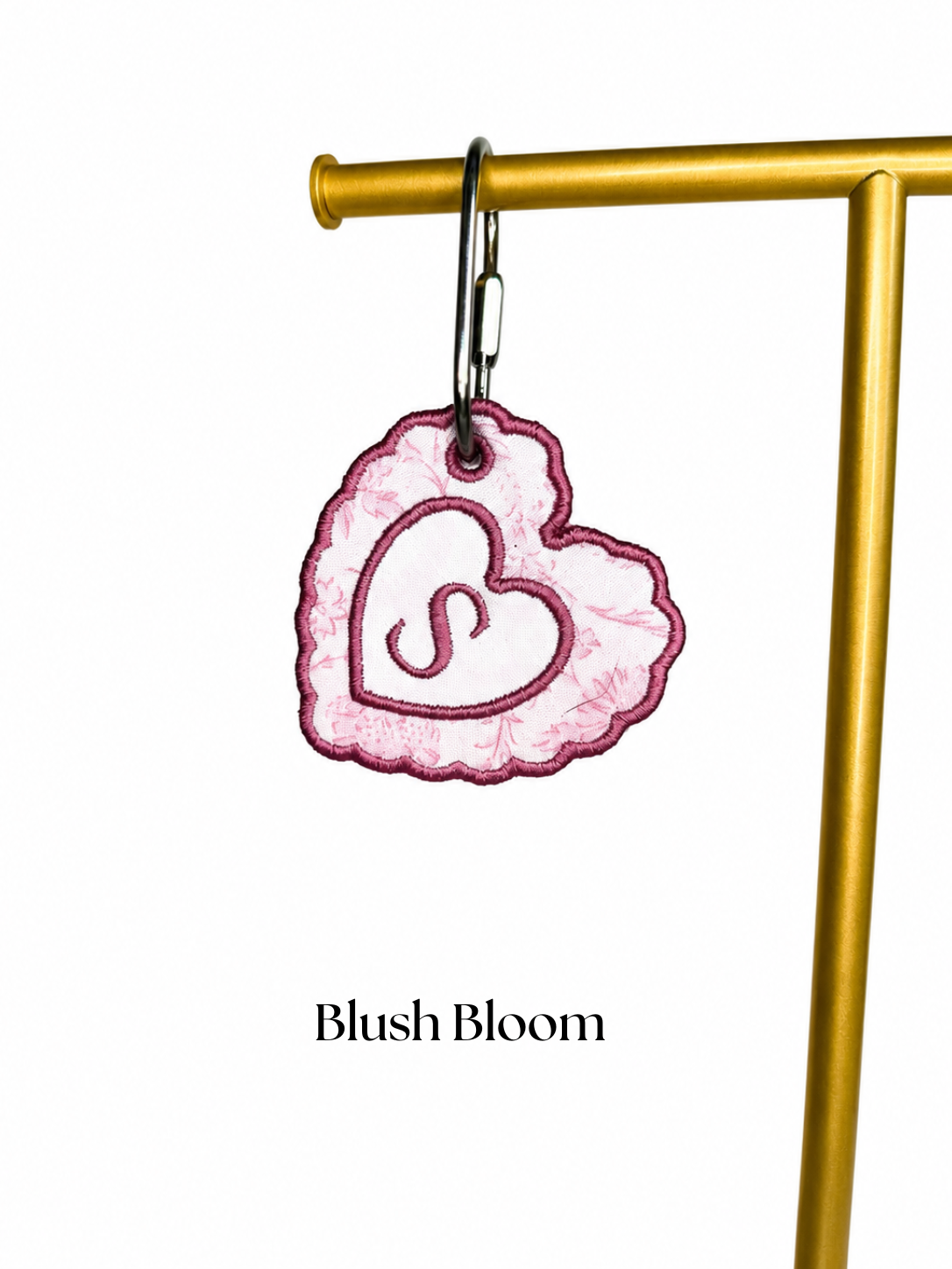 Double Heart Scalloped  Bag Tag