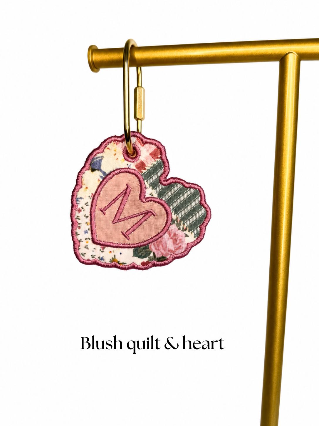Double Heart Scalloped  Bag Tag