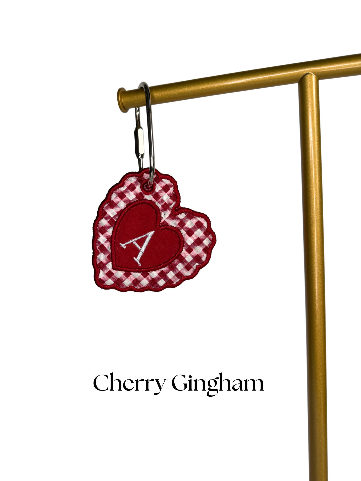 Double Heart Scalloped  Bag Tag