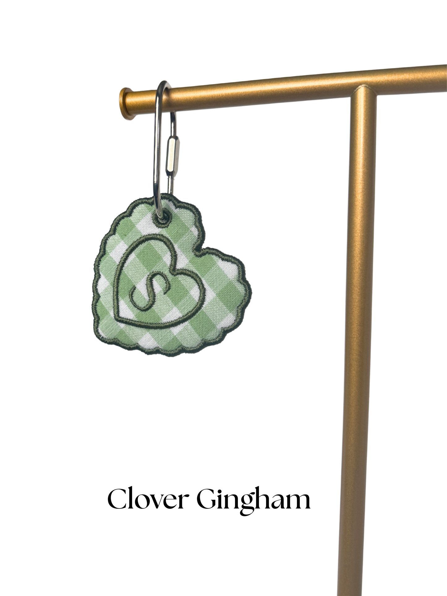 Double Heart Scalloped  Bag Tag