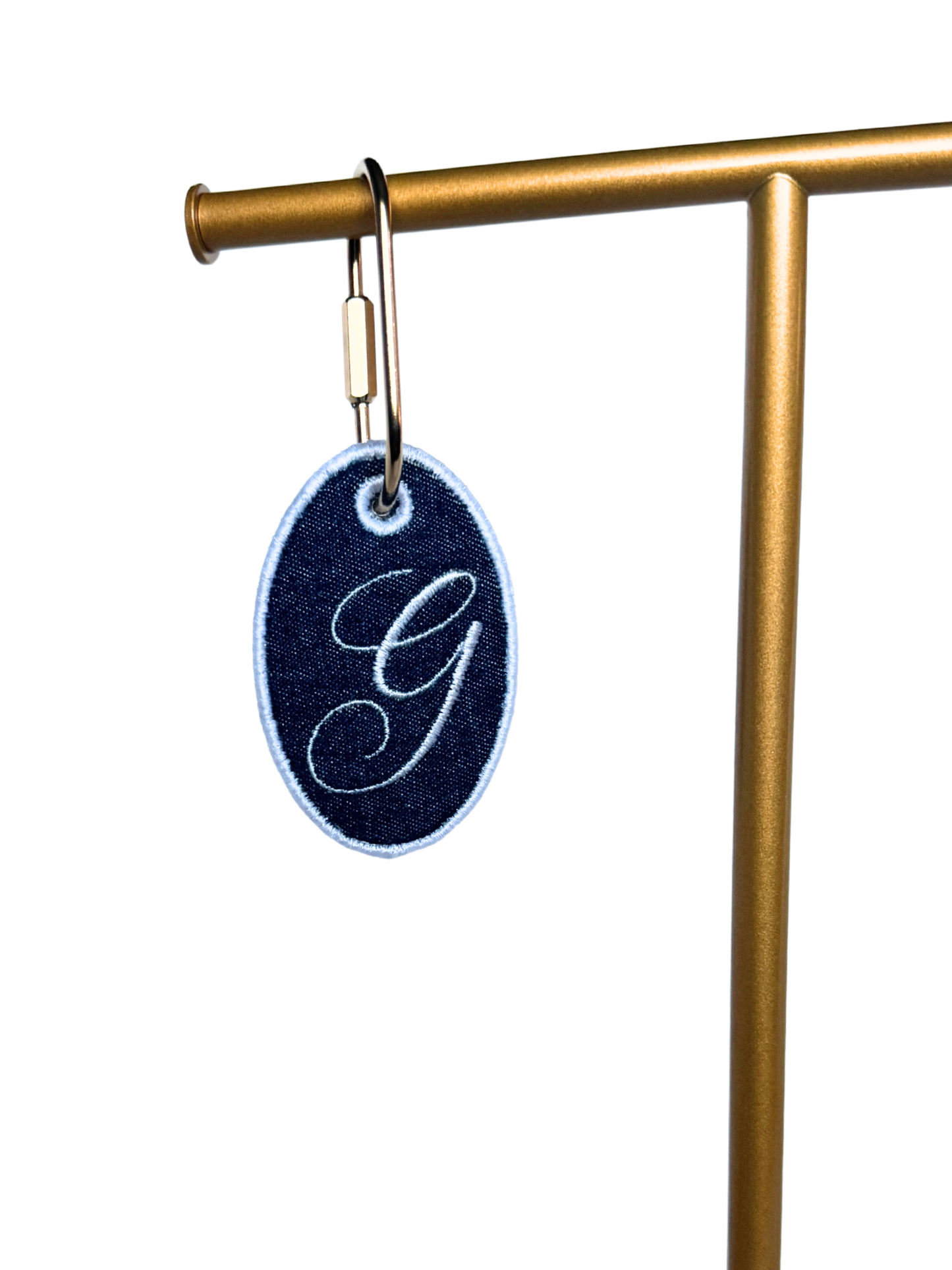 Americana Denim Embroidered Bag Tag