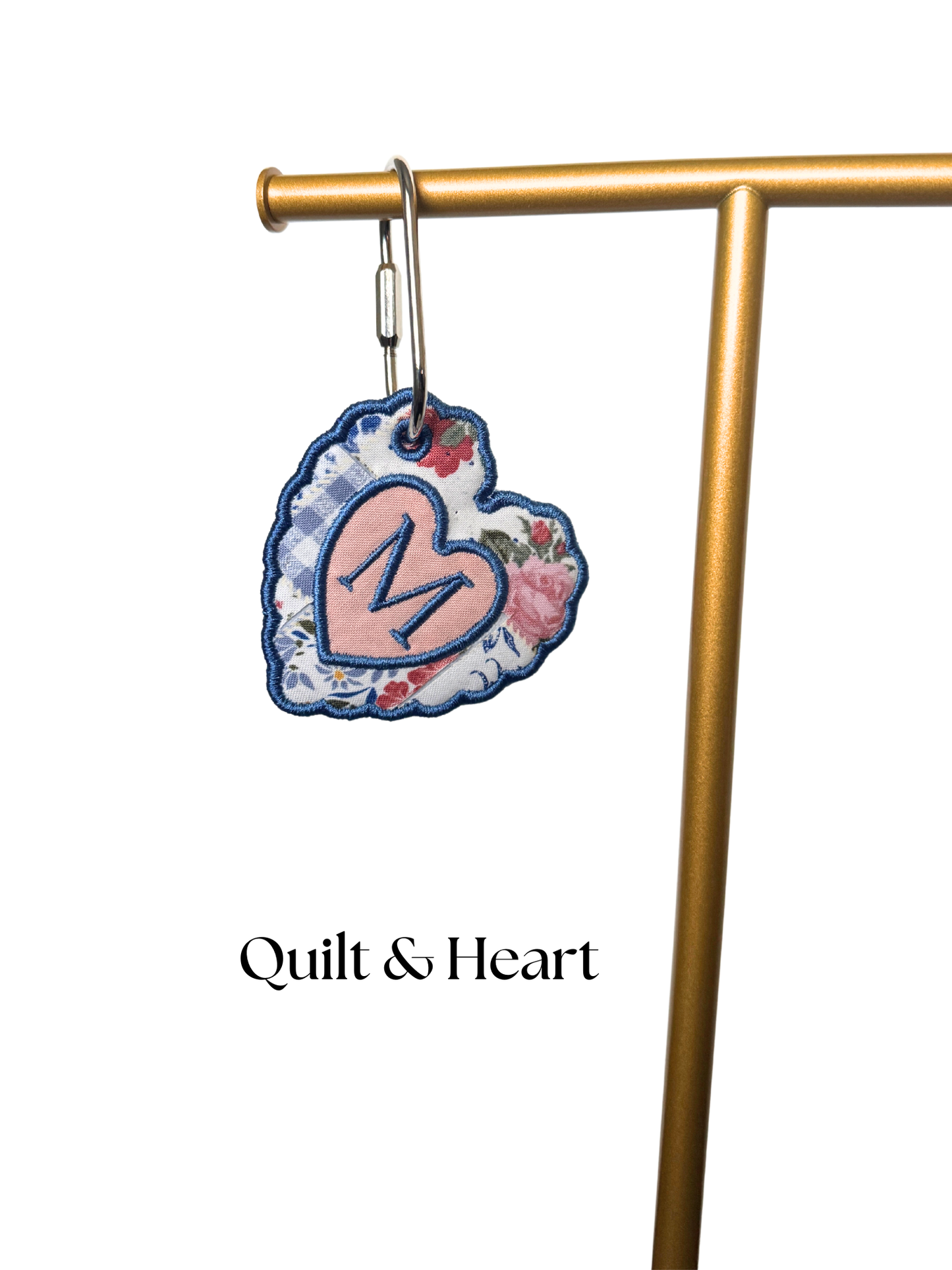 Double Heart Scalloped  Bag Tag