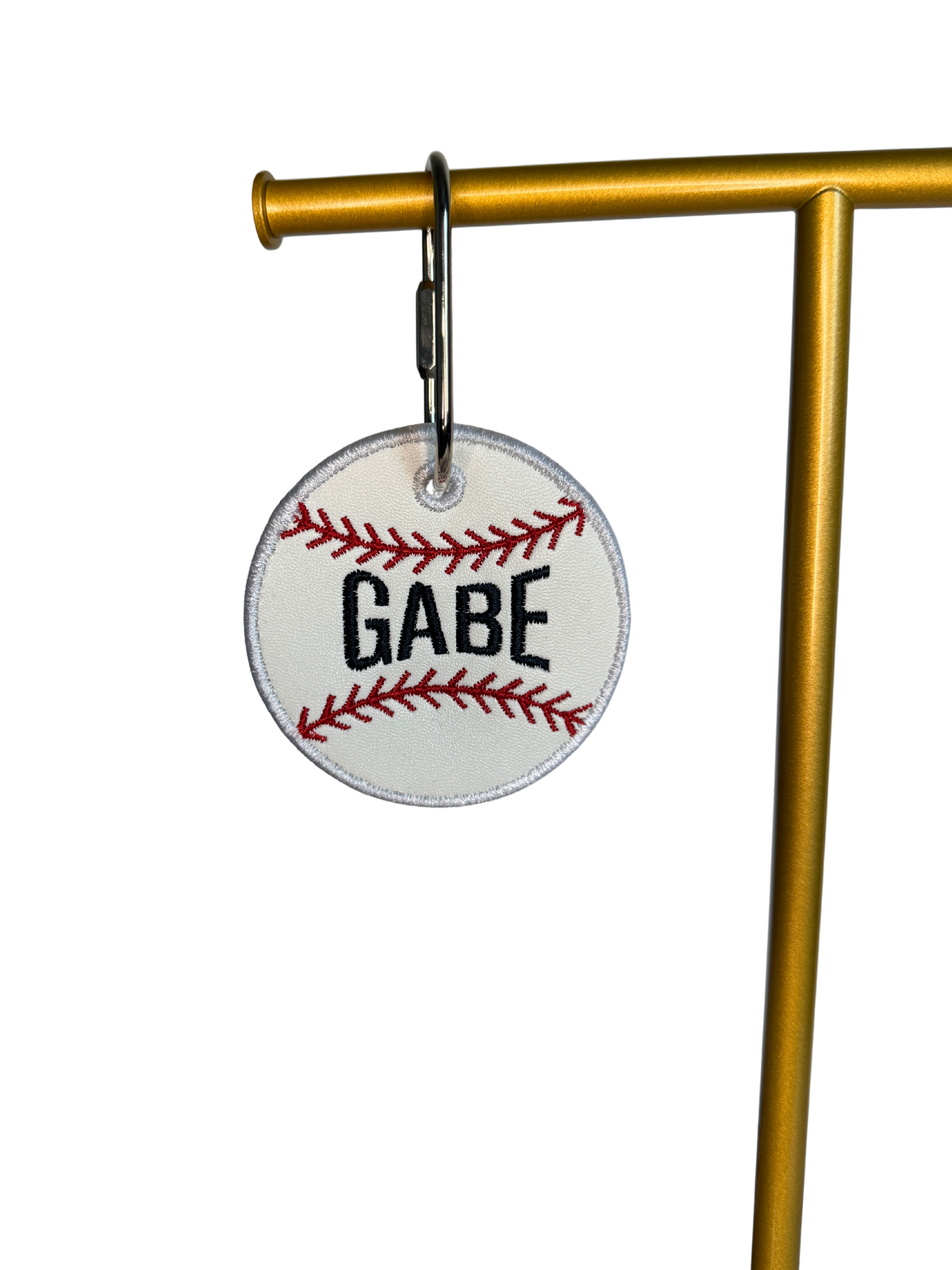 Personalized Genuine Leather Sports Keychain | Custom Basketball, Football, Soccer & Baseball Name Keychain | Athlete Gift