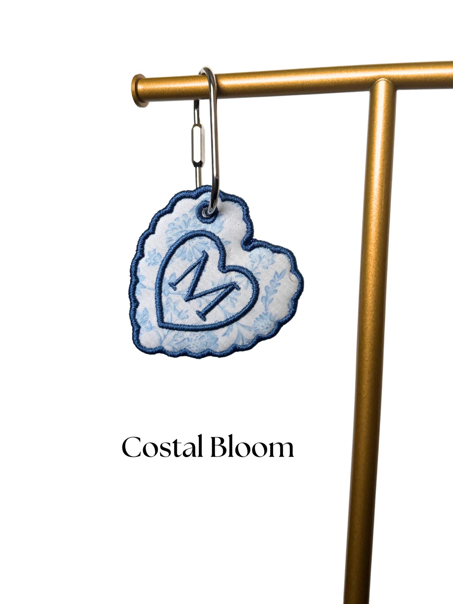Double Heart Scalloped  Bag Tag